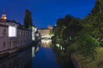 Река Любляница нощем